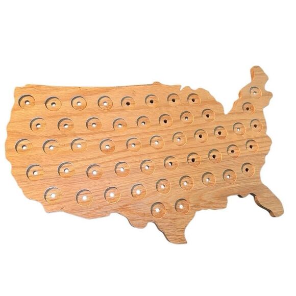 No Brand Other - United States Hand Made Wooden State Quarter Display